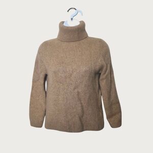 ba&sh Paris 100% Cashmere Turtleneck Sweater - Camel Tan - Size 0